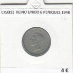 CR3312 MONEDA REINO UNIDO 6 PENIQUES 1948 MBC