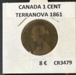 CR3479 MONEDA CANADA 1 CENTAVO TERRANOVA 1861