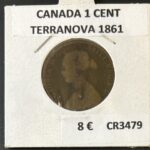 CR3479 MONEDA CANADA 1 CENTAVO TERRANOVA 1861