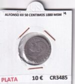 CR3485 MONEDA ESPAÑA ALFONSO XII 50 CENTIMOS 1880 MSM