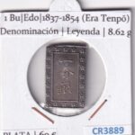 CR3889 MONEDA JAPON 1 BU EDO 1837-1854 (ERA TENPO) PLATA