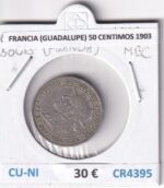 CR4395 MONEDA FRANCIA (GUADALUPE) 50 CENTIMOS 1903 CU-NI MBC
