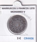 CR4406 MONEDA MARRUECOS 5 FRANCOS 1370 MOHAMED V