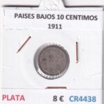 CR4438 MONEDA PAISES BAJOS 10 CENTIMOS 1911 PLATA