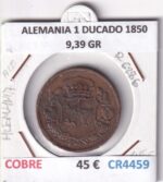 CR4459 MONEDA ALEMANIA 1 DUCADO 1850 9,39 GR COBRE