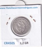 CR4505 MONEDA MEXICO 1 REAL ZACATECAS 1851 GORRO FRIGIO PLATA - Imagen 2
