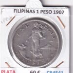 CR4541 MONEDA FILIPINAS 1 PESO 1907 PLATA