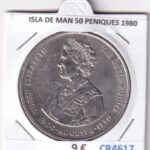 CR4617 MONEDA ISLA DE MAN 50 PENIQUES 1980 NIQUEL