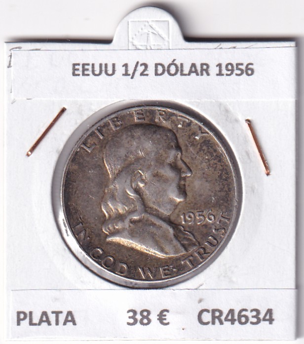 CR4634 CR4634 MONEDA EEUU 1/2 DÓLAR 1956 PLATA - Imagen 1