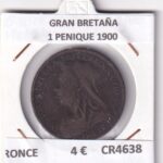 CR4638 MONEDA GRAN BRETAÑA 1 PENIQUE 1900 BRONCE