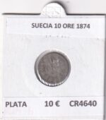 CR4640 MONEDA SUECIA 10 ORE 1874 PLATA