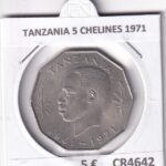 CR4642 MONEDA TANZANIA 5 CHELINES 1971
