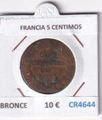 CR4644 MONEDA FRANCIA 5 CENTIMOS BRONCE