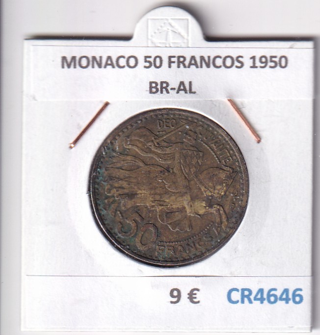 CR4646 CR4646 MONEDA MONACO 50 FRANCOS 1950 BR-AL - Imagen 1