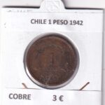 CR4656 MONEDA CHILE 1 PESO 1942 COBRE