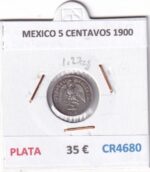 CR4680 MONEDA MEXICO 5 CENTAVOS 1900 PLATA