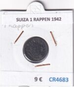 CR4683 MONEDA SUIZA 1 RAPPEN 1942