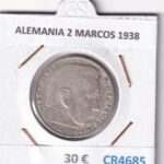 CR4685 MONEDA ALEMANIA 2 MARCOS 1938 PLATA