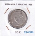 CR4686 MONEDA ALEMANIA 2 MARCOS 1938 PLATA