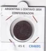 CR4691 MONEDA ARGENTINA 1 CENTAVO 1854 CONFEDERACION
