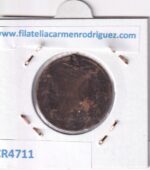 CR4711 MONEDA ITALIA VICTOR MANUEL II 5 CENTECIMOS 1886 N  BRONCE - Imagen 2