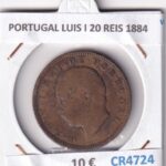 CR4724 MONEDA PORTUGAL LUIS I 20 REIS 1884 BRONCE