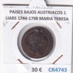 CR4743 MONEDA PAISES BAJOS AUSTRIACOS 1 LIARS 1744-1798 MARIA TERESA
