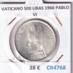 CR4768 MONEDA VATICANO 500 LIRAS 1966 PABLO VI