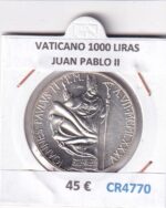 CR4770 MONEDA VATICANO 1000 LIRAS JUAN PABLO II PLATA
