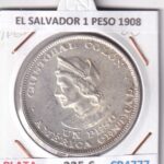 CR4777 MONEDA EL SALVADOR 1 PESO 1908 BRILLO ORIGINAL