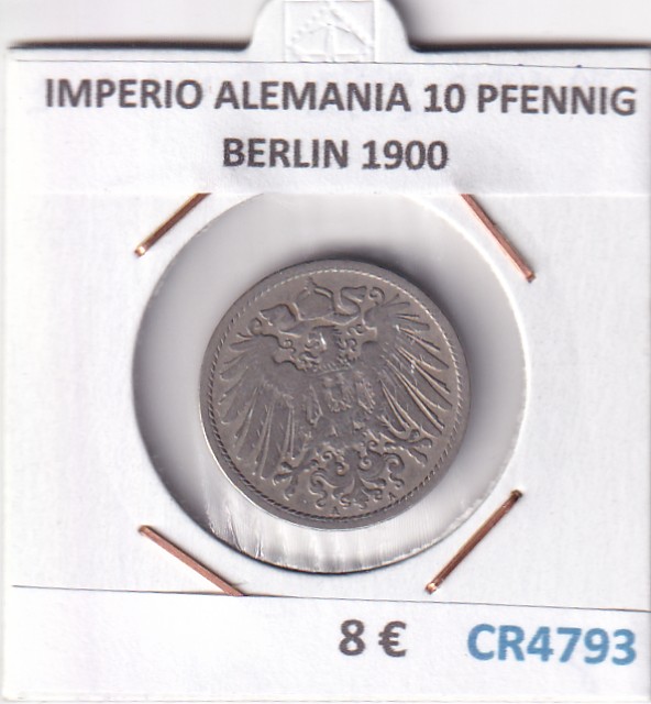 CR4793 CR4793 MONEDA IMPERIO ALEMANIA 10 PFENNIG BERLIN 1900 - Imagen 1