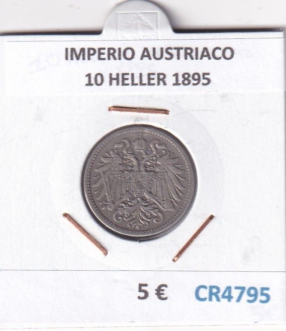CR4795 CR4795 MONEDA IMPERIO AUSTRIACO 10 HELLER 1895 - Imagen 1