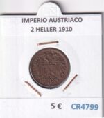 CR4799 MONEDA IMPERIO AUSTRIACO 2 HELLER 1910
