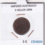 CR4800 MONEDA IMPERIO AUSTRIACO 2 HELLER 1896