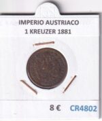 CR4802 MONEDA IMPERIO AUSTRIACO 1 KREUZER 1881