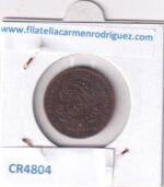 CR4804 MONEDA BELGICA 2 CENTIMOS 1873 LEOPOLDO II COBRE - Imagen 2