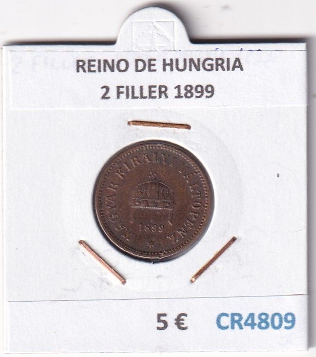 CR4809 CR4809 MONEDA REINO DE HUNGRIA 2 FILLER 1899 - Imagen 1