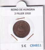CR4811 MONEDA REINO DE HUNGRIA 2 FILLER 1910