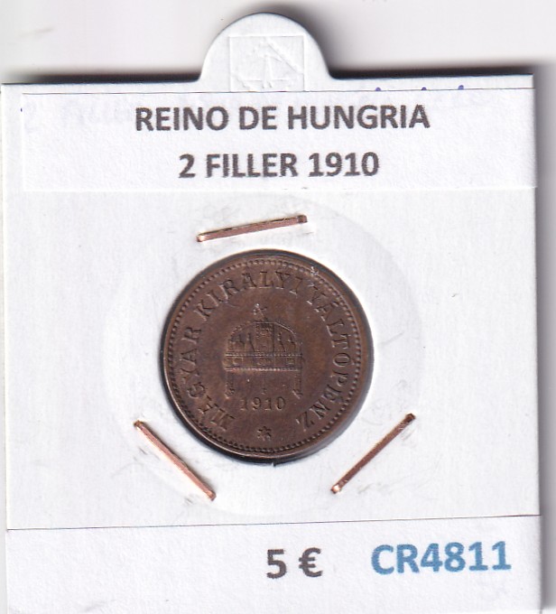CR4811 CR4811 MONEDA REINO DE HUNGRIA 2 FILLER 1910 - Imagen 1