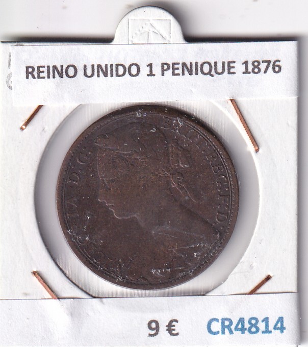 CR4814 CR4814 MONEDA REINO UNIDO 1 PENIQUE 1876 - Imagen 1