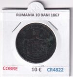 CR4822 MONEDA  RUMANIA 10 BANI 1867 COBRE