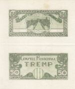 CRBL0070 PRUEBA 2 BILLETES  TREMP 50 CENTIMOS - Imagen 2