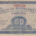 CRBL0081 BILLETE LOCAL CONSEJO ASTURIAS Y LEON 50 CTS 1936 BC