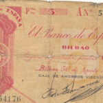 CRBL0119 BILLETE ESPAÑA BILBAO 5 PESETAS 1936 MC