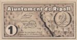 CRBL0490 BILLETE LOCAL ESPAÑA RIPOLL 1 PESETA 1937 SIN CIRCULAR