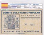 CRBL0640 BILLETE ESPAÑA LOCAL VILLA DEL RIO 25 PESETAS MBC+