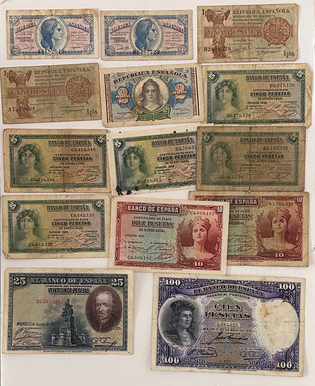 CRBL0644 CRBL0644 LOTE 20 BILLETES ESPAÑA VER FOTOS - Imagen 1