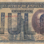 CRBP0040 BILLETE ESPAÑA 25 PESETAS 1928 MBC CON NULO RARO