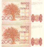 CRBP0047 PAREJA BILLETE ESPAÑA  200 PESETAS 1980 SERIE ESPECIAL 9A SIN CIRCULAR - Imagen 2
