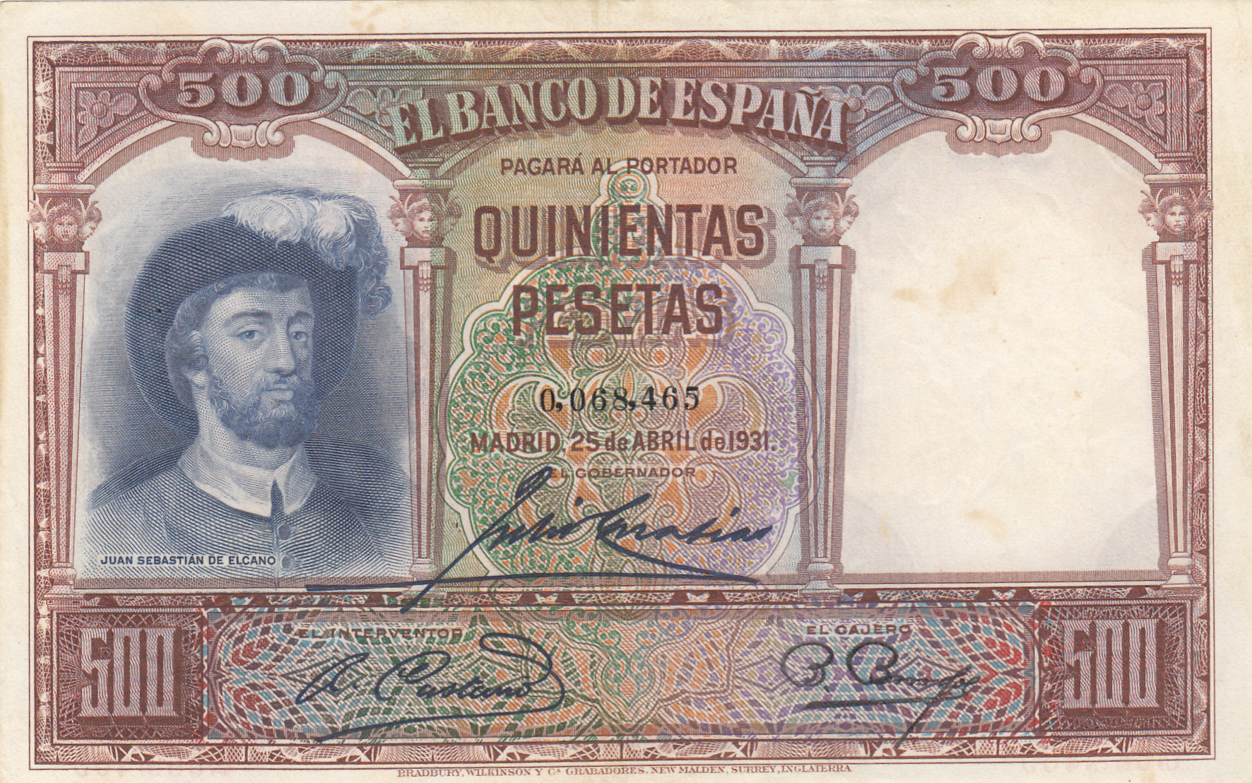 CRBS0678 CRBS0678 BILLETE ESPAÑA 500 PESETAS 1931 - Imagen 1